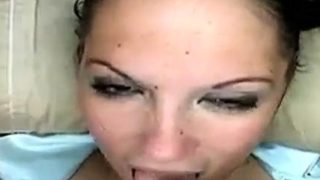 POV BJ, mouth cumshot and cum swallowing