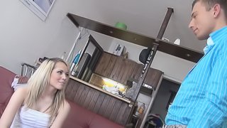 Blonde Babe Makes BF Watch