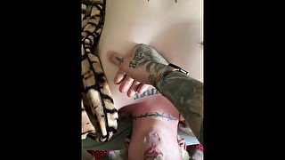 Papi Throat Fucks Tattooed Trans Goddess