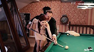 Sugar Step daddy Fucks His Girl On The Pool Table - Kattie Gold And George Uhl