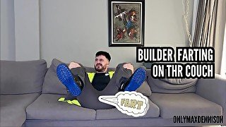 Builder Farting on the couch