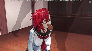 3d hentai tastes cock in the director's office