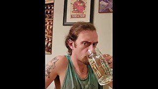 Desperation Piss Drinking (Over a Quart!) - BDE