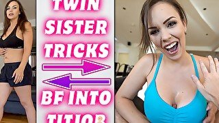 Twin tricks BF into titjob - ImMeganLive