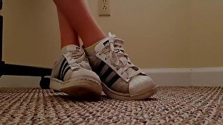 Adidas Sneakers, Socks, and Feet