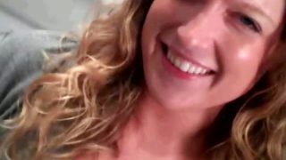 Blonde slut pissed on the glass and drinks it