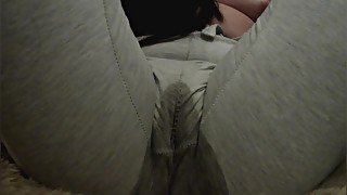 Crazy orgasm !! Wet yoga pants # squirt