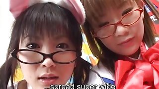 Subtitled Japanese cosplay virtual masturbation support