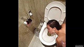 Teen slut used as a human toilet compilation