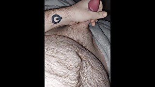 Woke up and need to cum, cumshot all over myself