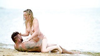 AMAZING wet sex by the beach with Logan!