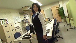 Gangbang in the office with hot ass secretary Saionji Reo. HD