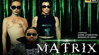 Emma Starletto And Brooklyn Gray - The Matrix (a Xxx Parody); Mff Threesome In Cosplay With And