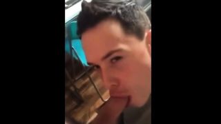 Cumming in the twink's mouth and he swallows it all