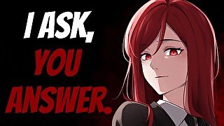 I ask, you answer. Hard Fdom Interrogation ASMR roleplay Prisoner and Commander