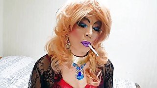 Sissy niclo sexy makeup smoking 3