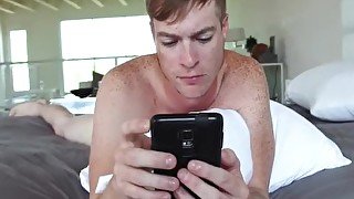 GayRoom Bedroom fuck with ginger Landon Simms