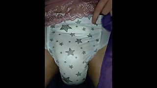 Sissy wetting diaper