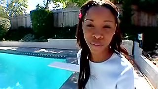 Ebony bombshell Skyler Dupree gets pounded hard doggy style