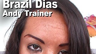 Brazil Diaz & Andy Trainer: Strip Suck Fuck Facial