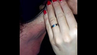 Huge Cumshot with Glasses