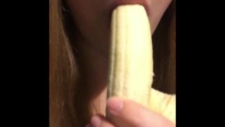 Amateur Banana Sucking