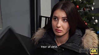 Young Russian brunette shows off her debt-free skills by trying to get cash for a car