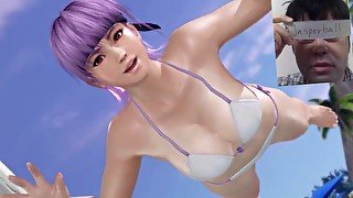 DOAX3 あやねの全身をビデオカメラで舐め回すように撮影する