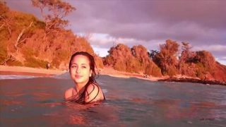 You hit the nude beach and a hidden blowjob with Mi Ha Doan