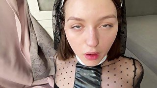 COVERED ON CUM. A Slut Nun Loves To Fuck Cancer And Get A Load Of Sperm On Her Face