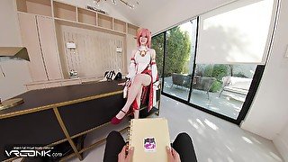 VR Conk Genshin Impact Yae Miko A sexy teen 18+ Cosplay Parody PT1 With Melody Marks In HD Porn