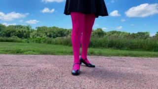 Mistress SarahCuteToes: Fuscia Nylon Princess