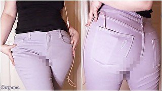 Trying On My New Tight Purple Jeans