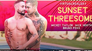 Mickey Taylor & Nick North in Sunset Threesome - SexLikeReal Gay