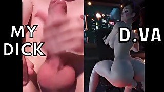 Masturbating to DVa porn