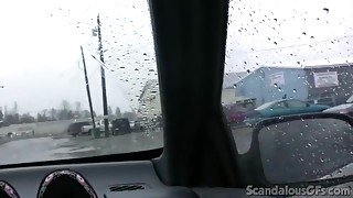 teen 18+ Hottie Masturbates In Car