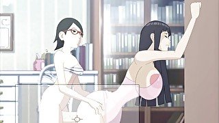 Sarada Uchiha Fucks Hinata Hyuga (Naruto)