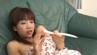 Boys get aroused as they spy on the masturbating Asian slut