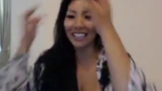 Asian masturbating on webcam