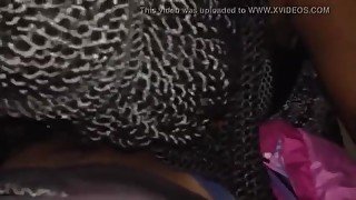 Ebony girl sucking dick