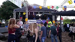 busty on beach party