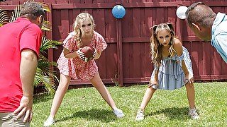 DaughterSwap - Adorable Girls Macy Meadows & Krissy Knight Swap Stepdads And Squirt On Their Cocks