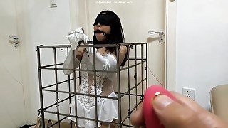 Bondage Asian Girl In Cage