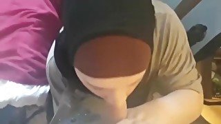 British Pakistani Muslim Hijab Sucking Dick