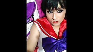 sailor mars shemale masturbate and penetrated hard