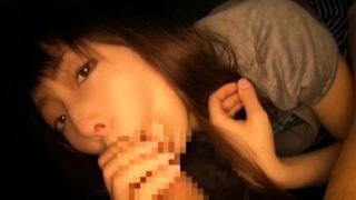 Lovely Japanese teen gives a hot blowjob in POV