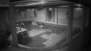 Pool Fucking Caught By A Security Camera