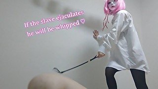 If the slave ejaculates, he will be whipped ♡mistress/femdom/handjob/slave