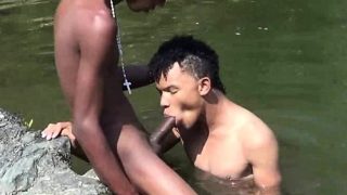 Heated Latinos get wet and go gay under the sun