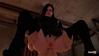 Witcher 3 Yennefer gets fucked in the ass and facialized